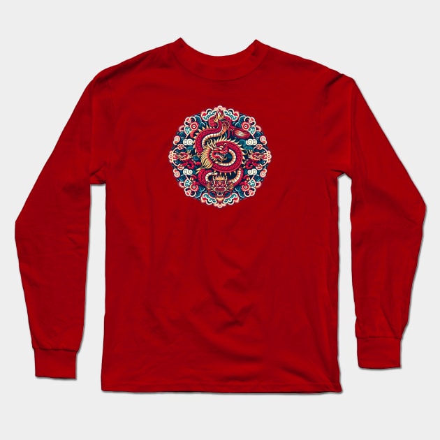 Chinese mandala chinese new year Long Sleeve T-Shirt by grappict